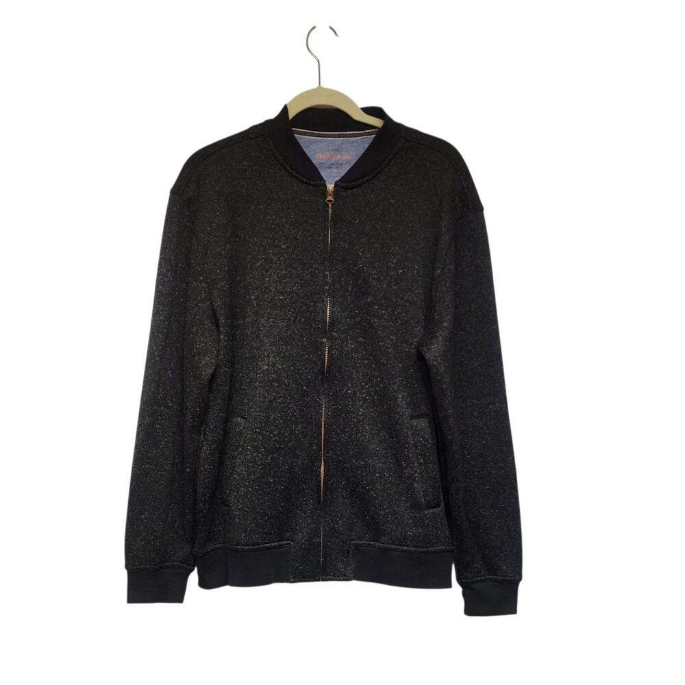 Weatherproof Mens Ribbed Bomber Black Lightweight Jacket Size Large